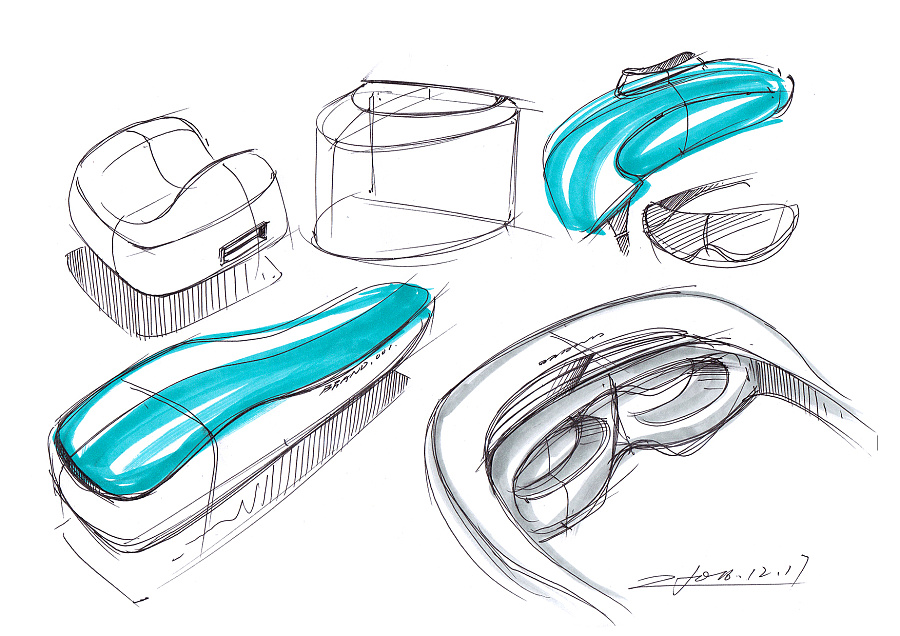 2016产品设计手绘 12月一日一画之家具创作